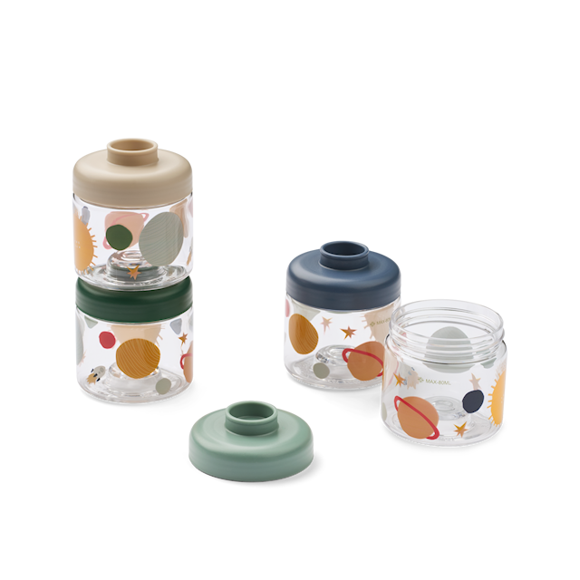 Dominique Vauvan Ruokailu Tritan Rasiat 100 ml 4-Pakkaus Universe / Classic navy