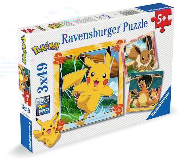 Produktbild 2 för Pokémon 3x49p Ravensburger