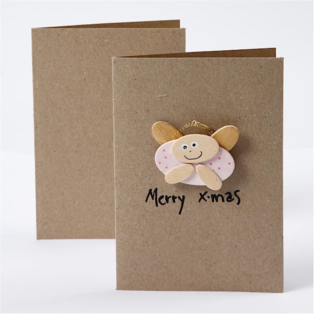 Produktbild 4 för Brevkort, kortstl. 10,5x15 cm, kuvertstl. 11,5x16,5 cm, natur, 10 set/ 1 förp.