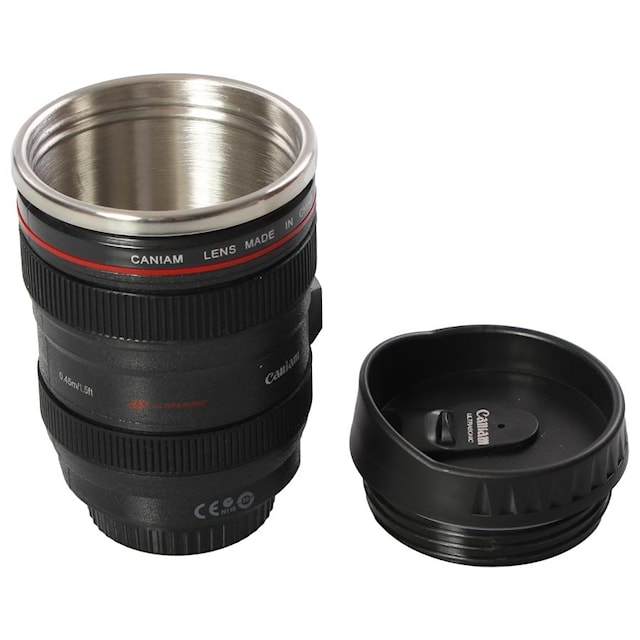 Kamera Kopp med Drikkelokk