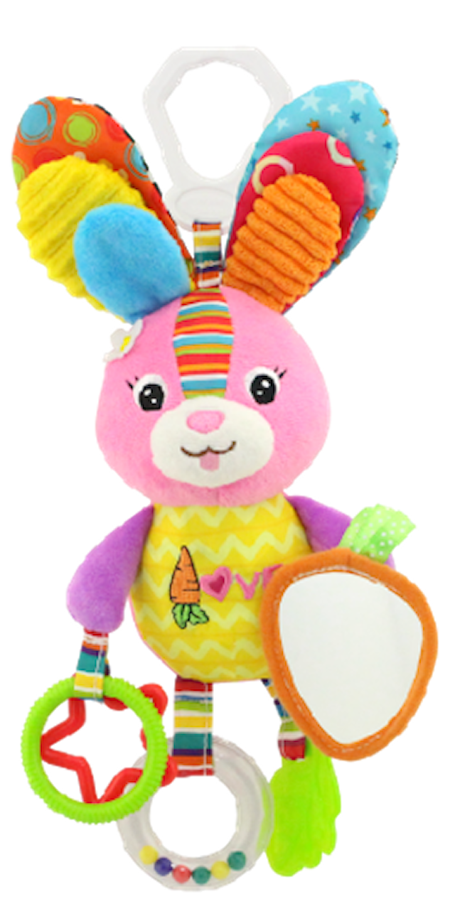 Aktiviteettilelu Rabbit Pink Happy Baby