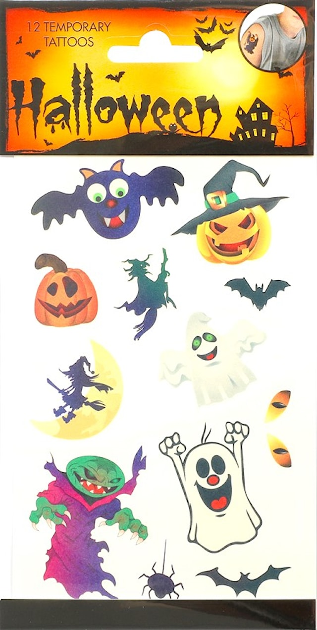 Tatuoinnit Halloween kummituksia ja kurpitsoja 1 arkki