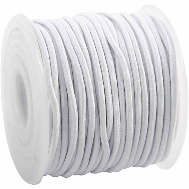 Produktbild 1 för Snöre Elastisk 2 mm x 25 m Vit