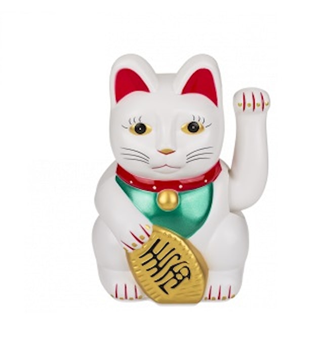Vinkende Lykkekatt Hvit