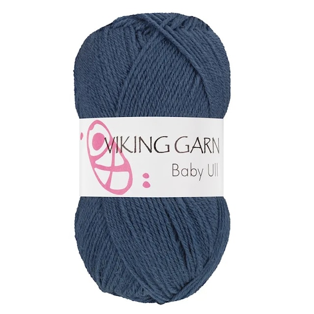 Baby Ull Garn Merinoull 50 g Jeansblå 325 Viking Garn