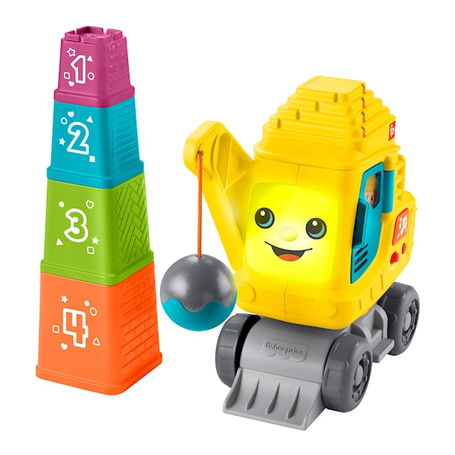 Tuotekuva 2 - Fisher-Price Interaktiivinen Kaivinkone Laske ja Stack Crane (SE/FI/NO/DK)