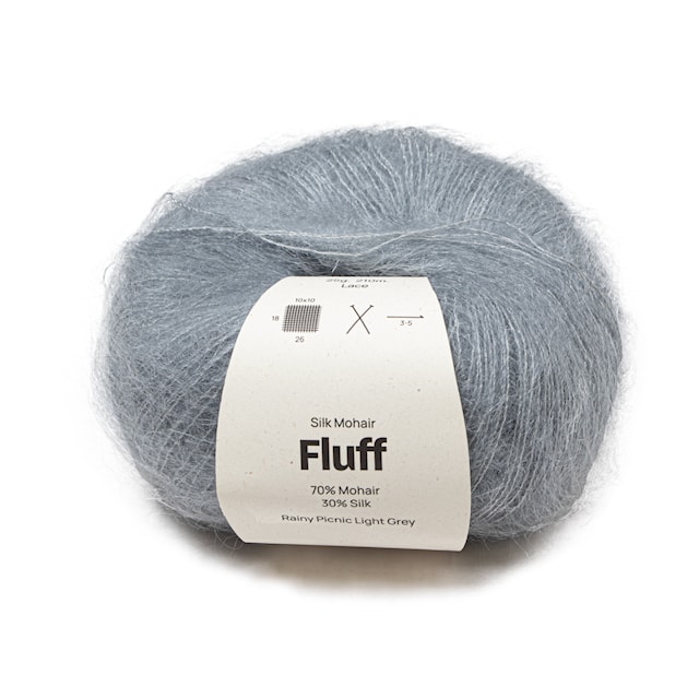 Silk Mohair Fluff 25 gr Rainy Picnick grey A778 Adlibris