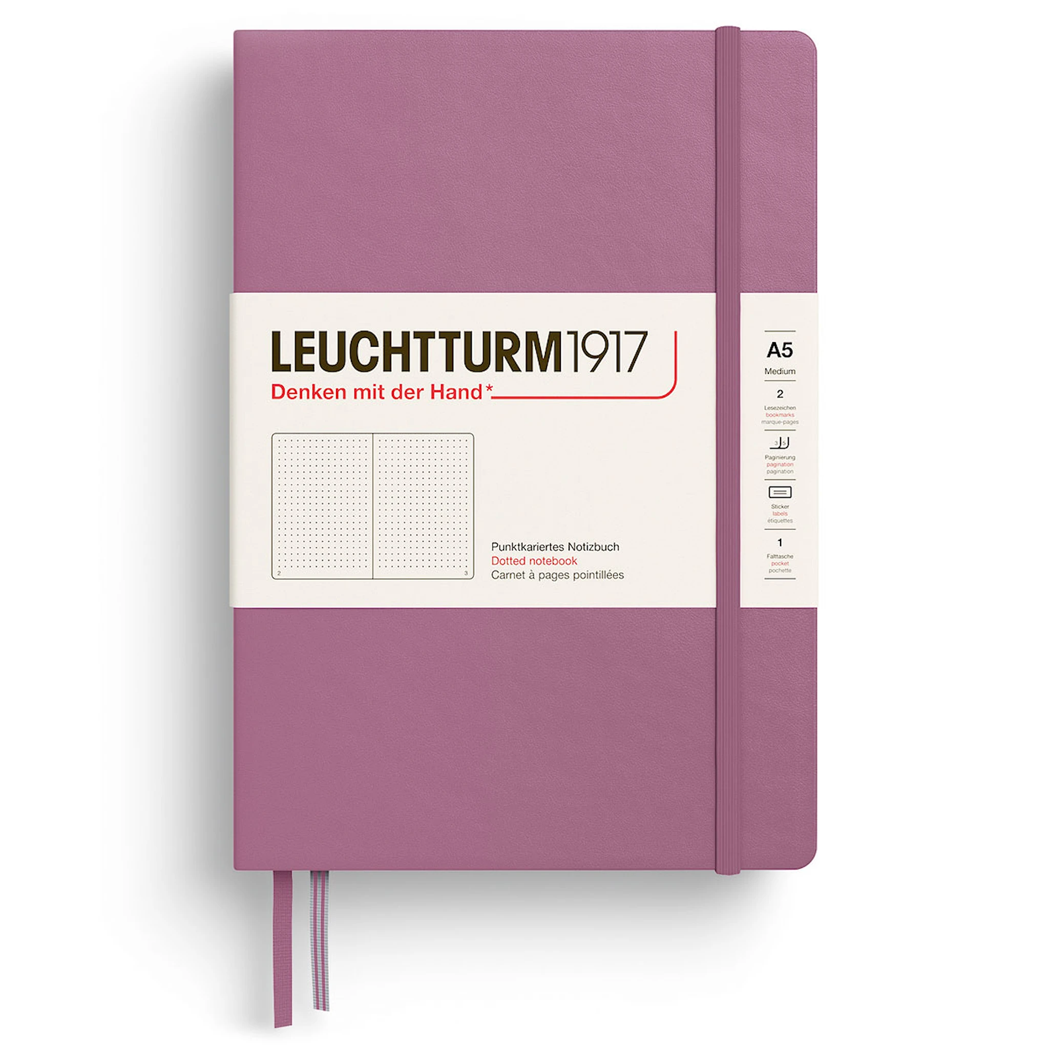 Tuotekuva ille Muistikirja A5 Soft Pilkullinen Dusty Rose Leuchtturm1917