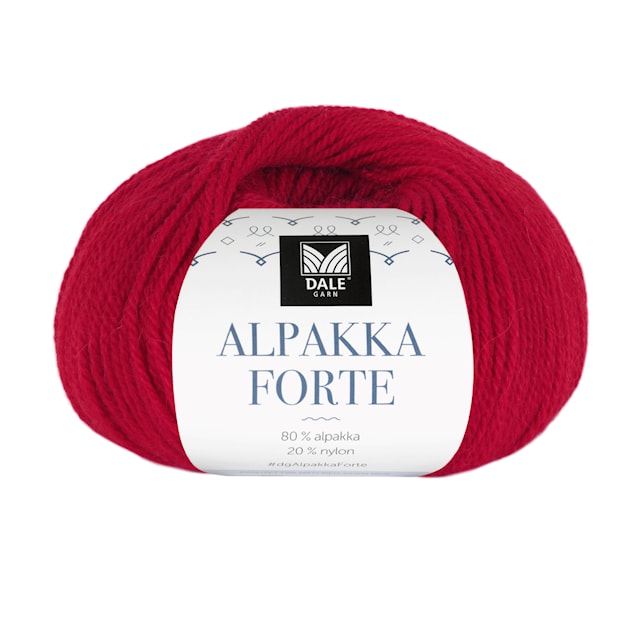 Alpakka Forte Garn 50 g Dyp rød 226-739 Dale Garn