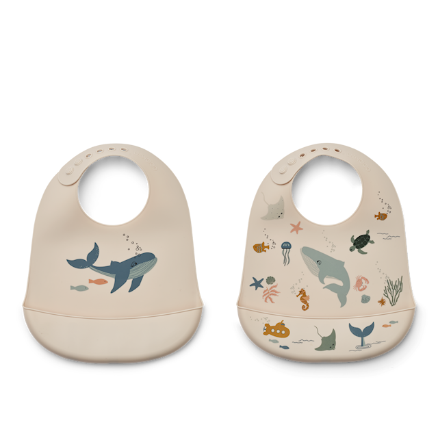 Produktbilde 1 for Tilda Bib Sea creature/Sandy 2-Pack Liewood