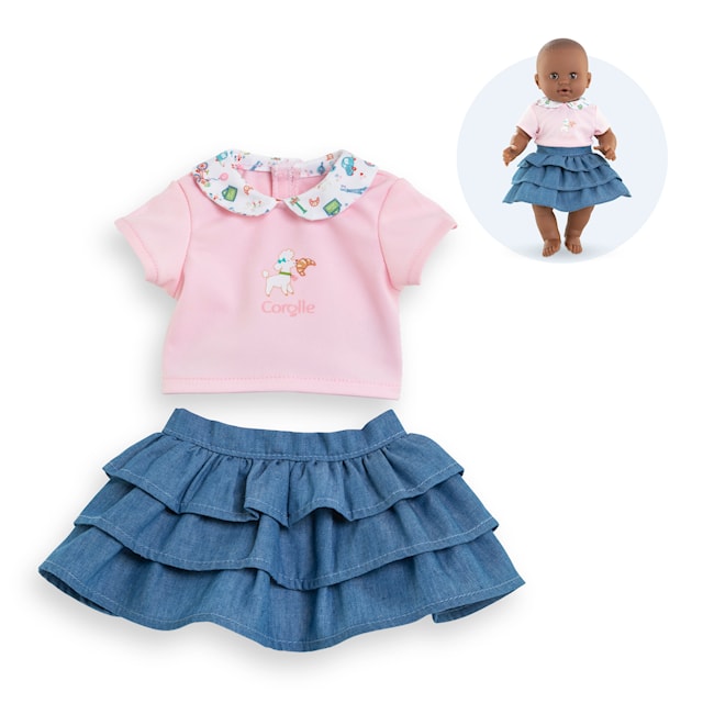 Produktbilde 1 for Corolle Dukkeklær Volangskjørt med Topp, 36 cm