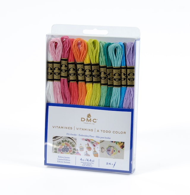 Mouliné-kirjontalankapakkaus Vitamins 24 väriä DMC