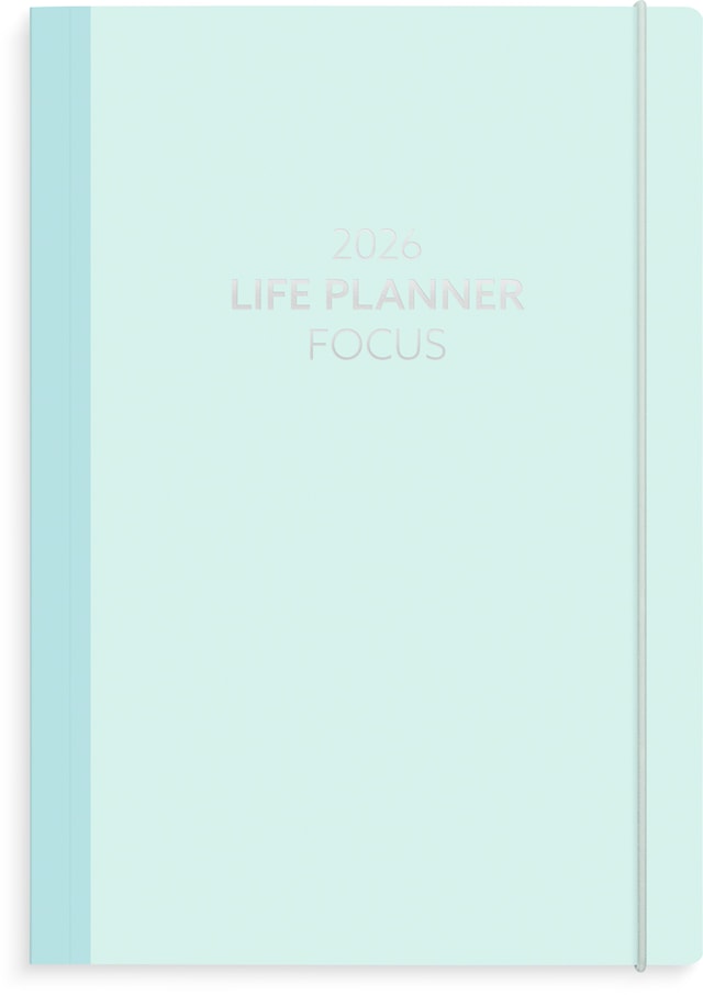 Produktbilde 1 for Kalender 2026 A5 Life Planner Focus Blå Burde