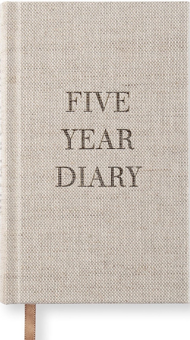 Tuotekuva 1 - 5-Vuoden Päiväkirja Tasku Rough Linen Paperstyle