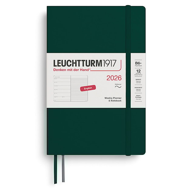 Weekly Planner & Notebook 2026 B6 Soft Forest Green Leuchtturm1917