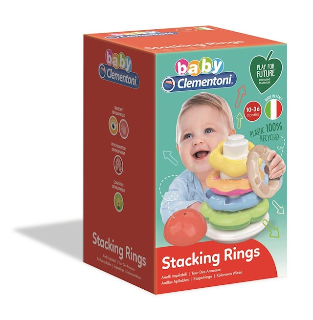 Produktbild 2 för Stapelleksak 100% Återvunnen Plast Baby Clementoni