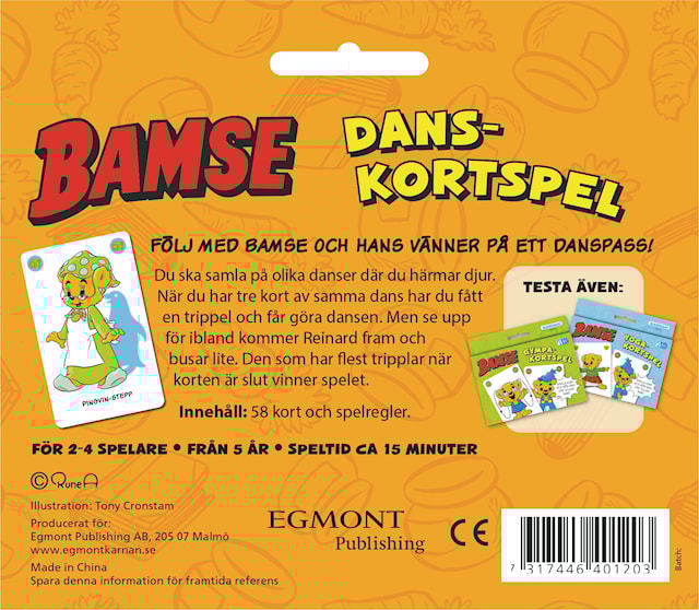 Produktbild 2 för Bamse Danskortspel (SE)