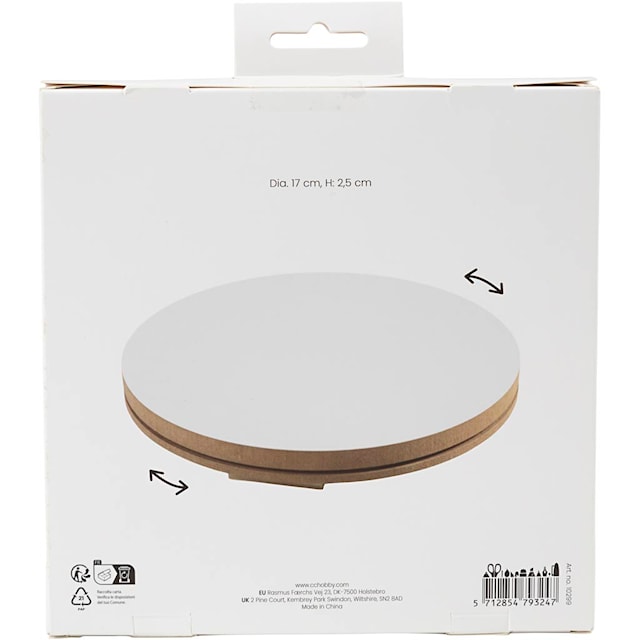 Produktbild 2 för Drejskiva H: 2,5 cm Dia. 17 cm 1 st.