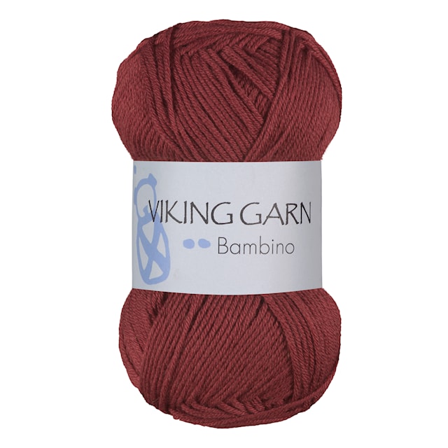 Bambino Garn Bomullsmix 50 g Mörk gammelrosa 484 Viking Garn
