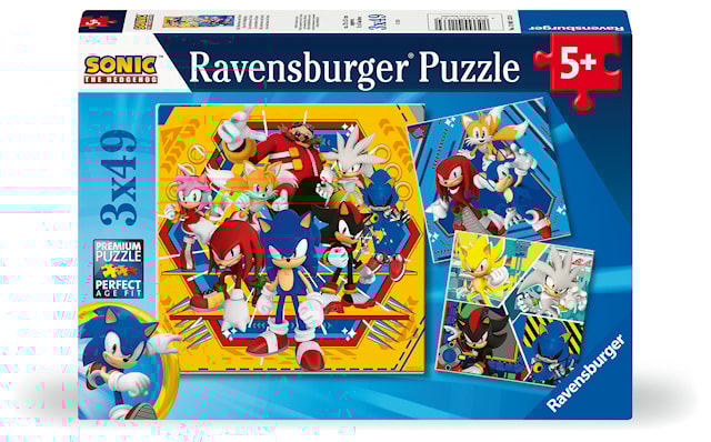Tuotekuva 1 - Palapelit Sonic Core 3x49 palaa, Ravensburger