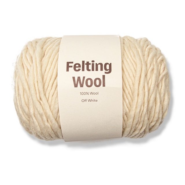 Felting Wool 100 g Off White A001 Adlibris