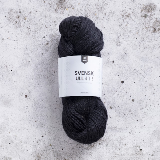 Svensk Ull 4tr 100 g Swedish Black (03) Järbo