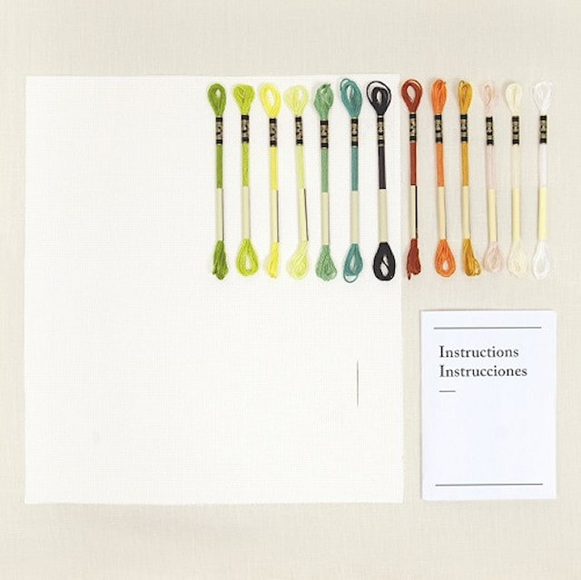 Tuotekuva 3 - Brodeerauspakkaus, metsänrauhan motiivi, 17,1 x 20 cm, DMC Mindfulness