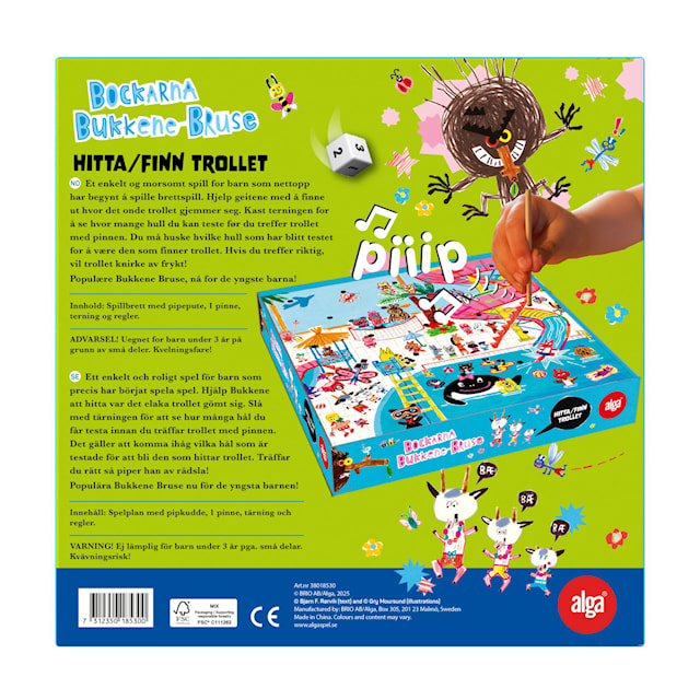 Produktbild 2 för Hitta trollet (Bockarna Bruse) (SE/NO/FI) Alga