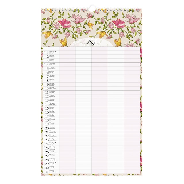 Produktbild 4 för Familjekalender Vägg 2026 Graphic Romance Paperstyle