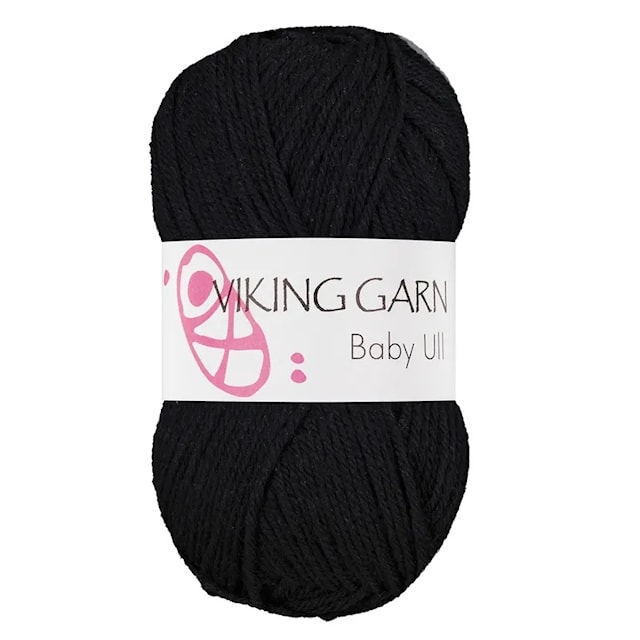 Baby Ull 50 g Sort 303 Viking Garn