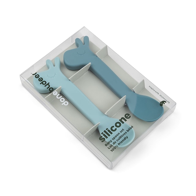 Tuotekuva 3 - Done by Deer Silicone spoon 2-pack Lalee Blue