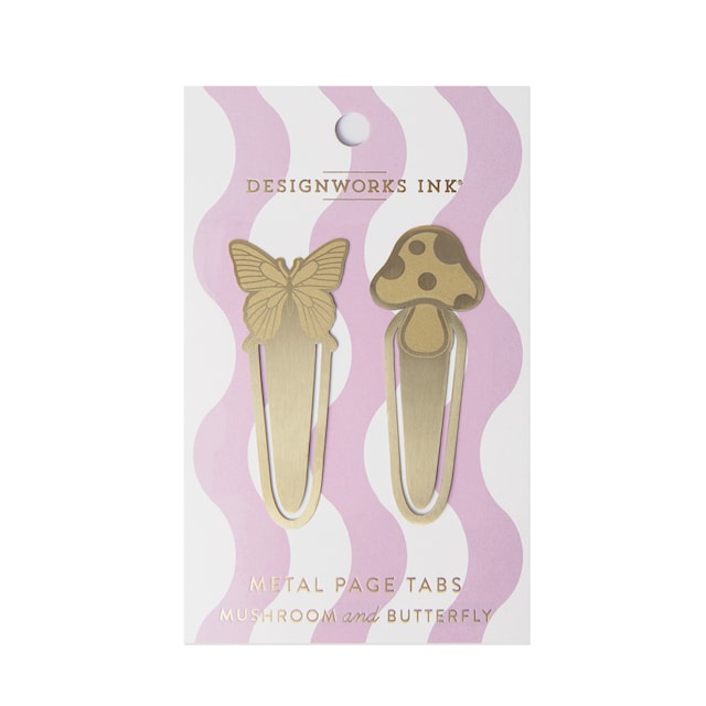 Tuotekuva 1 - Kirjanmerkit Sieni & Perhonen Metallinen Designworks ink