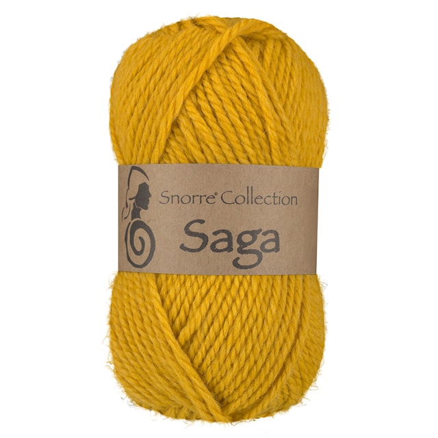 Saga Ull, Alpacka mix 50 gr Gul 445, Viking Snorre