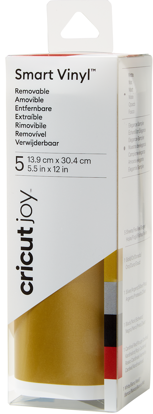 Produktbilde 1 for Cricut Joy Smart Vinyl Removable 14x30cm 5-sheet Sampler (Elegance)