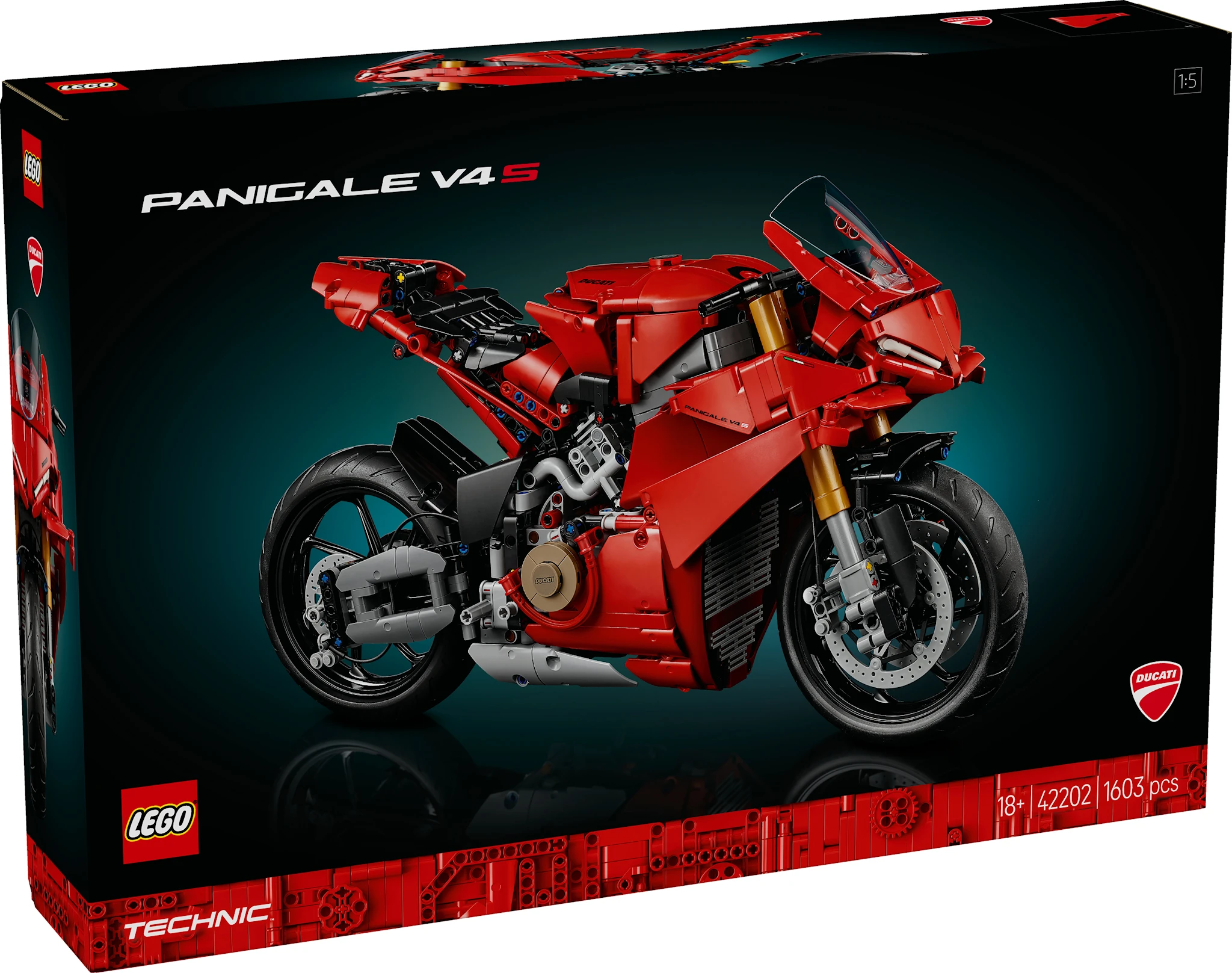 Tuotekuva ille Ducati Panigale V4 S ‑moottoripyörä LEGO® Technic (42202)