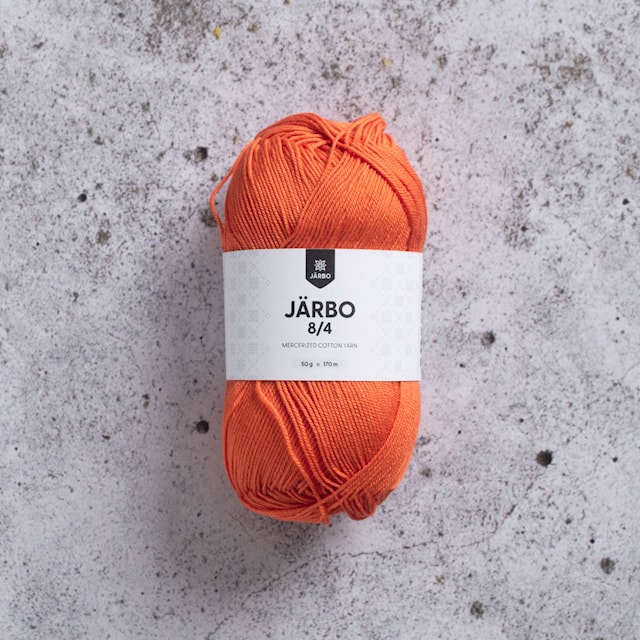 8/4 Bomullsgarn 50 g Orange (32028) Järbo