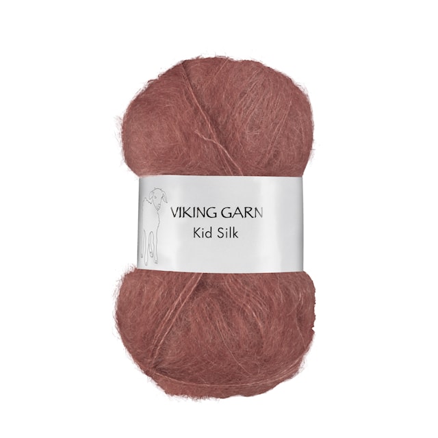 Kid- Silk Lanka Silk Mohair 25 g Vaalea burgundi 370 Viking Garn