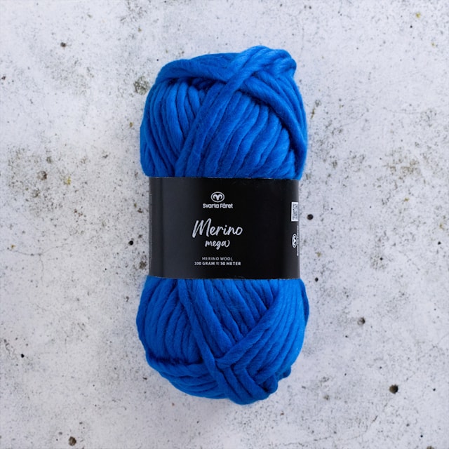 Meringo Mega Merino garn 100 gr Blue Note 400 Svarta Fåret