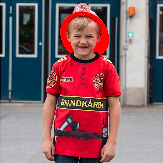 Produktbild 3 för Brandman T-Shirt Ekologisk Bomull 122-128 cm Den Goda Fen