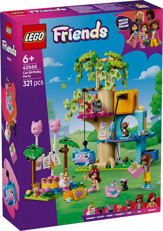 Tuotekuva 1 - Kissan synttärijuhlat ja puumaja LEGO® Friends (42666)
