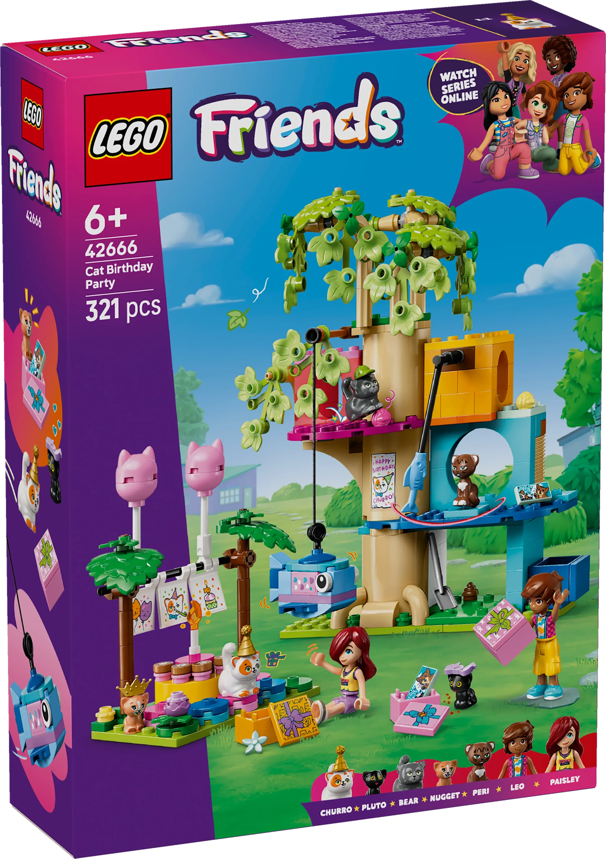 Tuotekuva ille Kissan synttärijuhlat ja puumaja LEGO® Friends (42666)