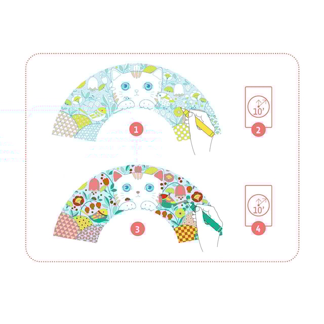 Produktbild 3 för Färglägg Koneko Solfjäder och Fodral Djeco