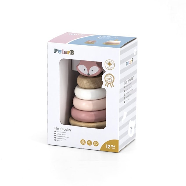 Produktbild 3 för Stapelklossar Trä Räv Viga