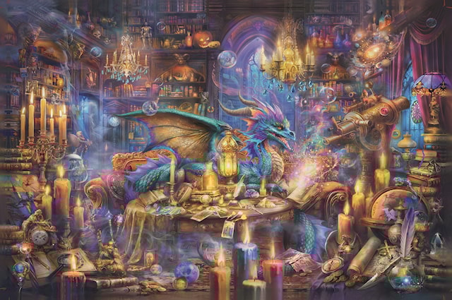 Produktbild 2 för Dragon’s Library Pussel 3000 Bitar, Ravensburger
