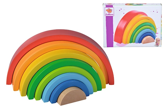 Produktbild 1 för Regnbåge Staplingsleksak i trä, Eichhorn