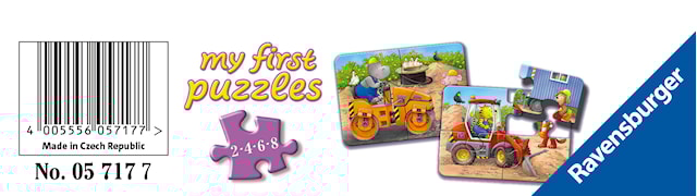Produktbild 7 för Construction Site Animals Pussel 2/4/6/8 bitar, Ravensburger