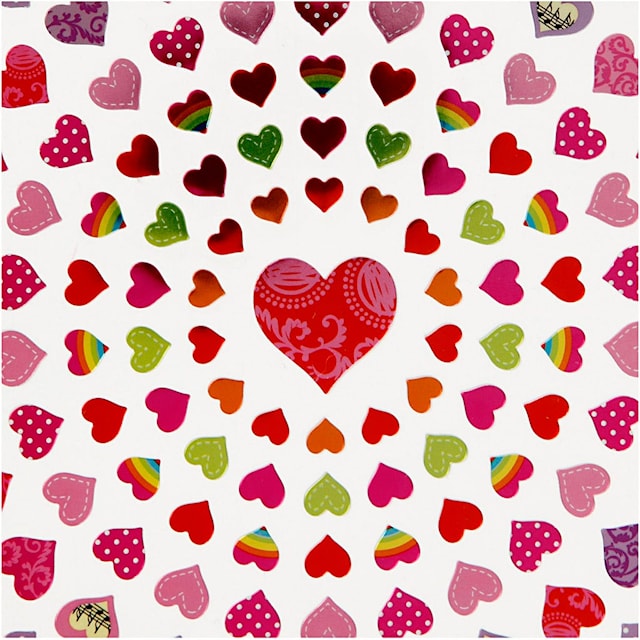 Produktbild 4 för Klistermärken små hjärtan 15x16,5 cm 1 ark