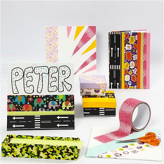 Produktbilde 4 for Gaffatape, Mønstret, B: 48 mm, ass. farger, 12x5 m/ 1 pk.