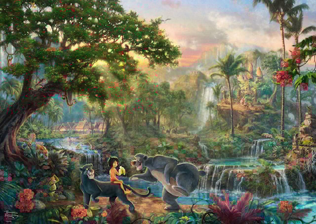 Produktbilde 2 for Disney The Jungle Book Thomas Kinkade Puslespill 1000 brikker Schmidt