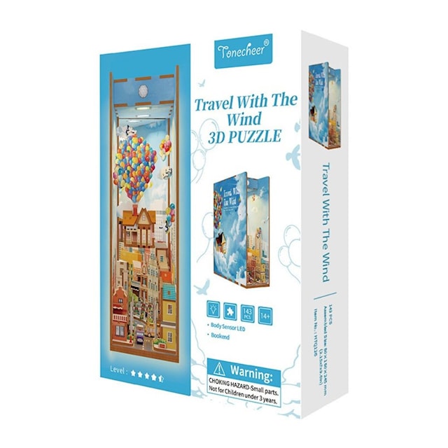 Produktbild 2 för Book Nook Travel with the Wind, Tonecheer